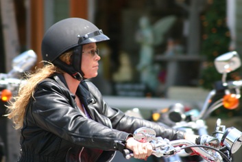 woman motorcycle rider