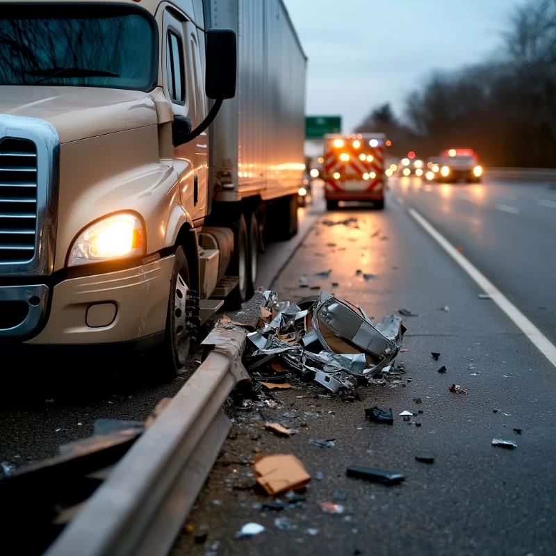 truck accident scene truck accident scene